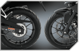 Front & Rear Wheels (Cast Aluminum Y Shaped 12-Spoke Cast Wheels Come with Tubeless Tires)