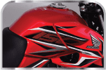 Sporty Fuel Tank with Stylish Graphics