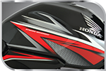 Sporty Fuel Tank with Stylish Graphics